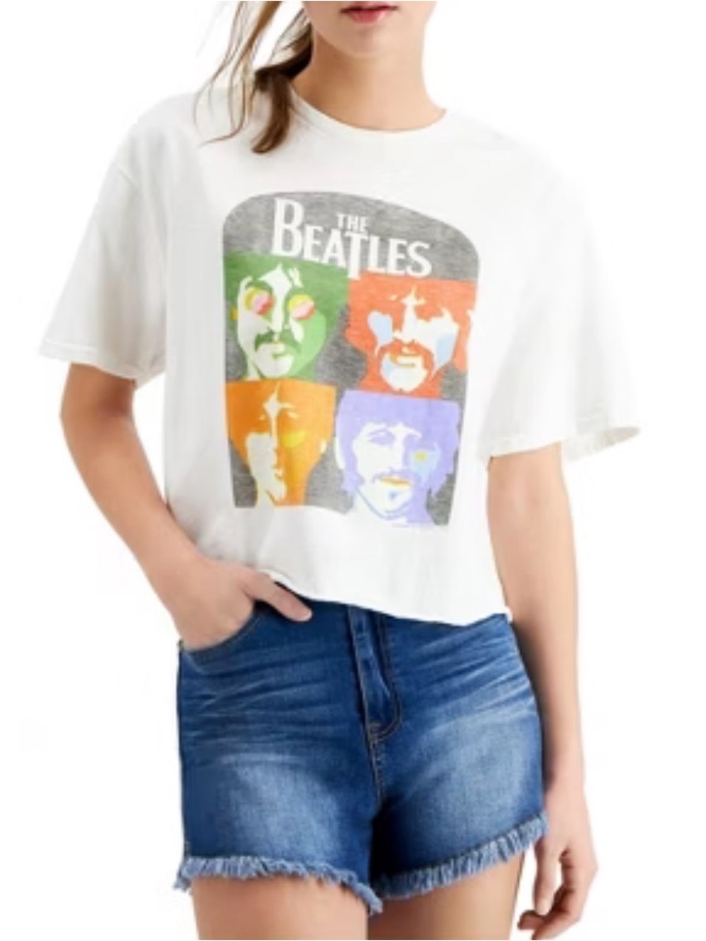 ✨Junk Food Women’s The Beatles 4 Graphic T-Shirt Size L